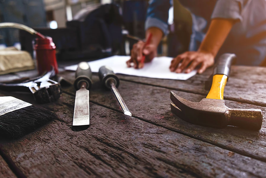 Man planning construction